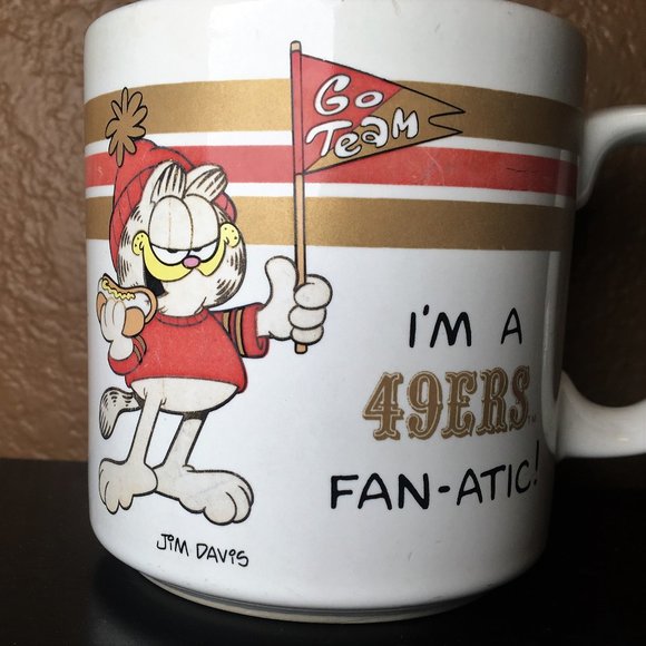 VIntage 1978 Jim Davis Garfield 49ers Mug - Picture 1 of 6